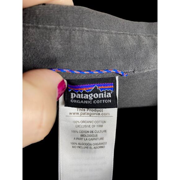 Patagonia Polo Shirt Size XL Mens Organic Cotton Gray Knit Short Sleeve - Picture 4 of 5